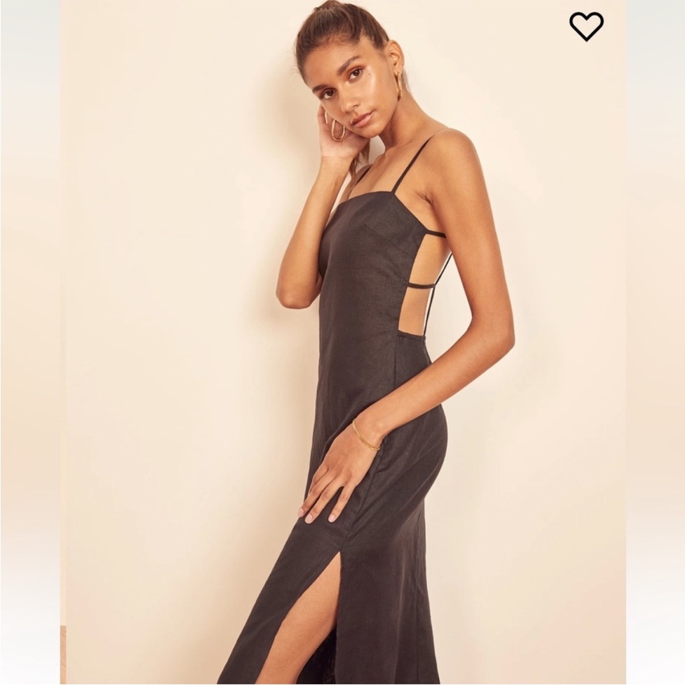 Reformation Leo Dress in Black